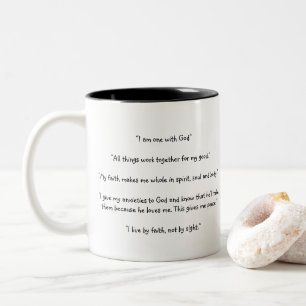 Tasse 2 Couleurs Citation d'affirmation spirituelle positive