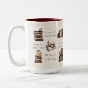 Tasse 2 Couleurs Citation de amateur de livres mignon Wrap