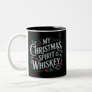 Tasse 2 Couleurs Citation de buveur d'alcool de Noël amateurs de wh