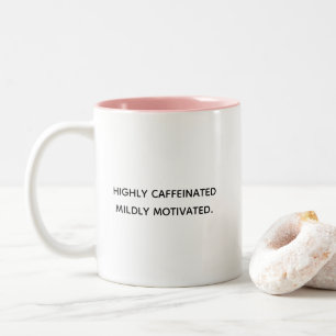 Tasse 2 Couleurs Citation de café drôle mignon très caféiné