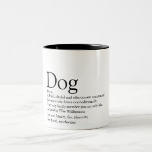 Tasse 2 Couleurs Citation de définition de chien de la meilleure dé