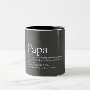 Tasse 2 Couleurs Citation de définition de papa cool amusant