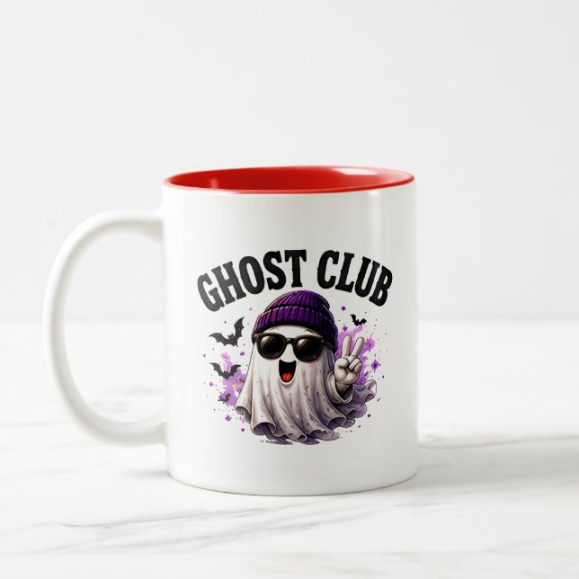 Tasse 2 Couleurs 🎃 Citation de fantôme mignon Halloween 👻 (Gauche)
