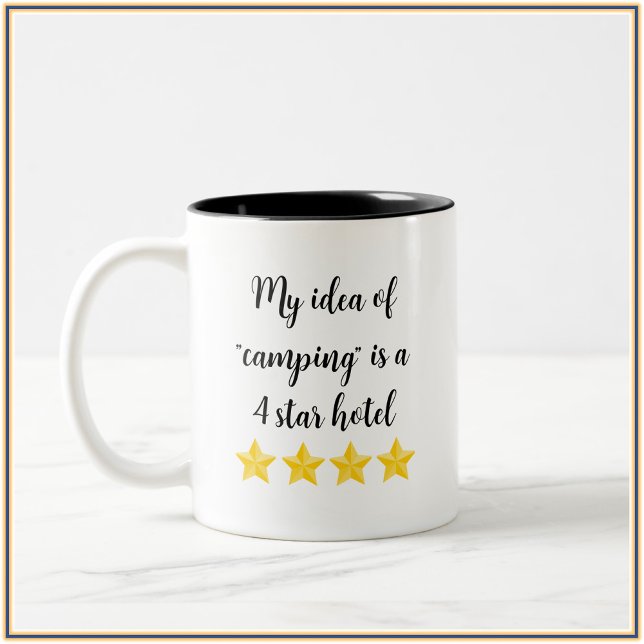 Tasse 2 Couleurs Citation de fille Glam Cute Camping (Créateur téléchargé)