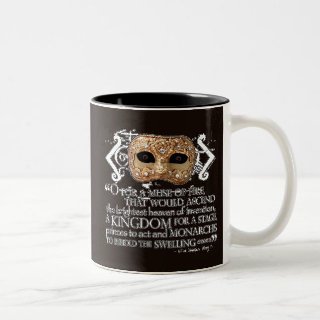 Tasse 2 Couleurs Citation de Henry V (Droit)