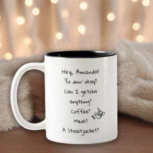 Tasse 2 Couleurs Citation de l'amateur de café Humour amusant