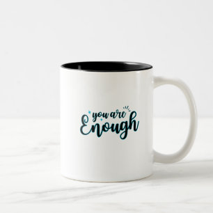Tasse 2 Couleurs Citation de l'amour de soi en typographie minimali