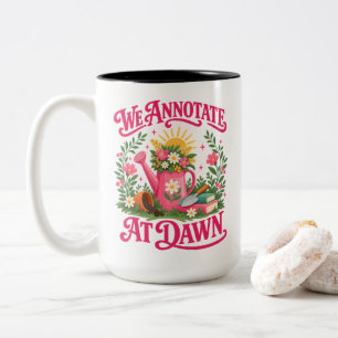 Tasse 2 Couleurs Citation de l'amoureux de livres "Nous annotons à 