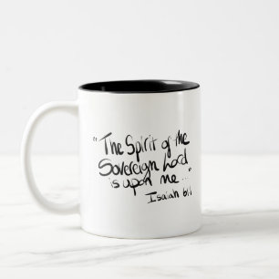 Tasse 2 Couleurs Citation de l'écriture calligraphie "Esprit ..."