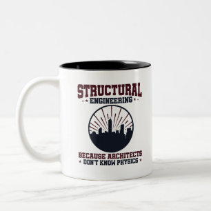 Tasse 2 Couleurs Citation de l'ingénieur structurel Funny Physique
