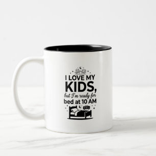 Tasse 2 Couleurs Citation de maman prête pour une vie à deux tons