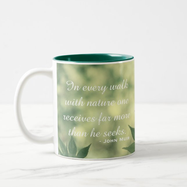 Tasse 2 Couleurs Citation de nature inspirante (Gauche)