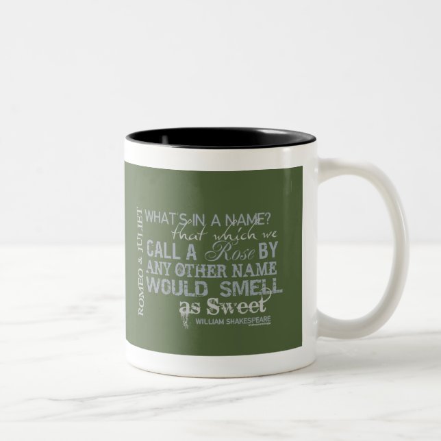 Tasse 2 Couleurs Citation de nom Roméo et Juliette (Droit)