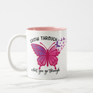 Tasse 2 Couleurs Citation de papillon