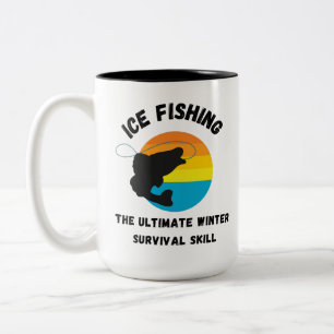 Tasse 2 Couleurs Citation de pêche à la glace amusante Pêche