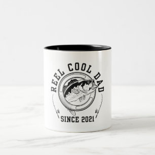 Tasse 2 Couleurs Citation de pêche drôle Bobiné Papa cool depuis 20