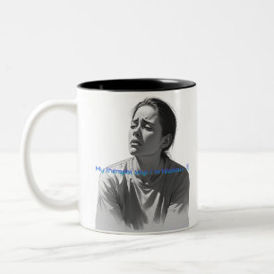 Tasse 2 Couleurs Citation de thérapie drôle - Mon thérapeute dit qu