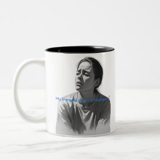 Tasse 2 Couleurs Citation de thérapie drôle - Mon thérapeute dit qu
