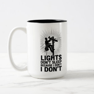 Tasse 2 Couleurs Citation de travail d'agent de ligne drôle Quart d