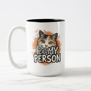 Tasse 2 Couleurs Citation drôle pour amateur de chats Cadeau Mon Ch
