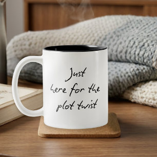Tasse 2 Couleurs Citation drôle pour les amateurs de livres Noir et