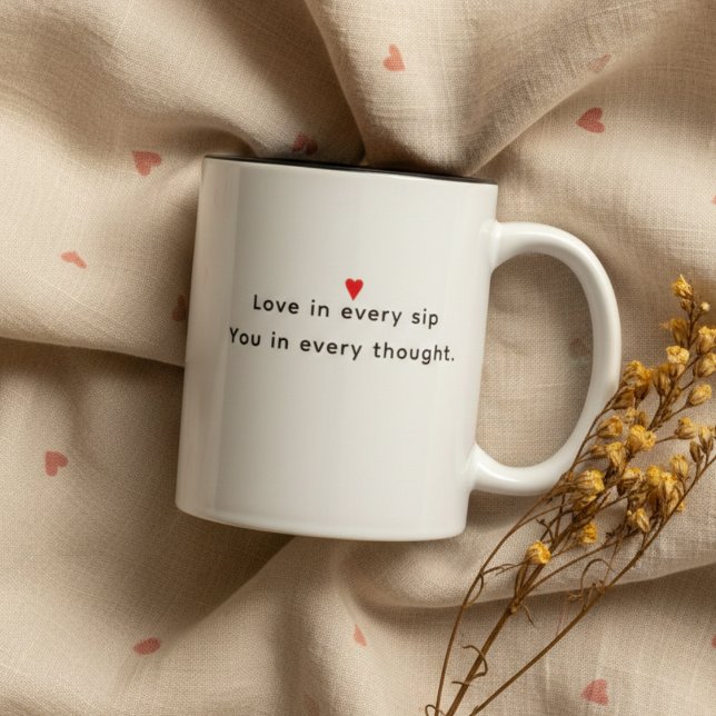 Tasse 2 Couleurs Citation du cœur (Créateur téléchargé)