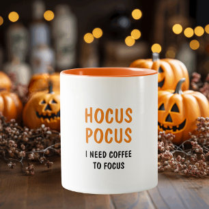 Tasse 2 Couleurs Citation Hocus Pocus Funny Halloween   Orange