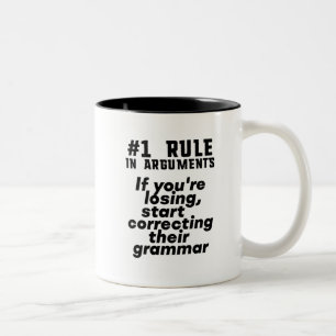 Tasse 2 Couleurs Citation humoristique de grammaire anglaise enseig