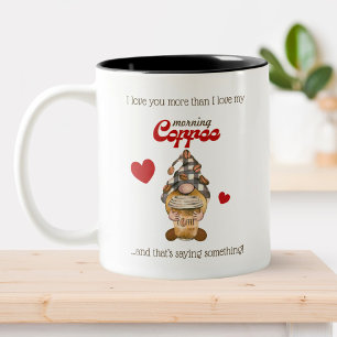 Tasse 2 Couleurs Citation Humour Cute Gnome Café Funny Valentines D
