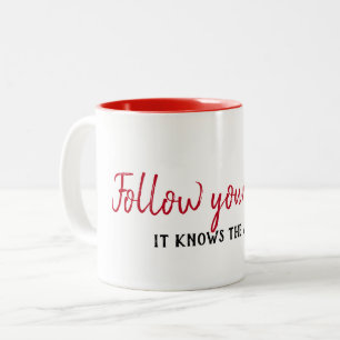 Tasse 2 Couleurs Citation Inspirationnelle En Blanc