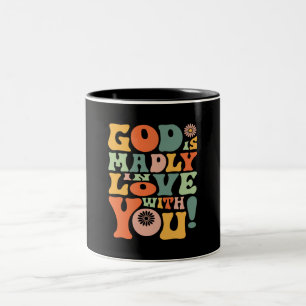 Tasse 2 Couleurs Citation inspirée de l'amour de Dieu vintage
