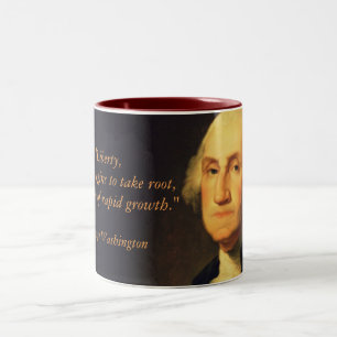 Tasse 2 Couleurs Citation "liberté " de George Washington