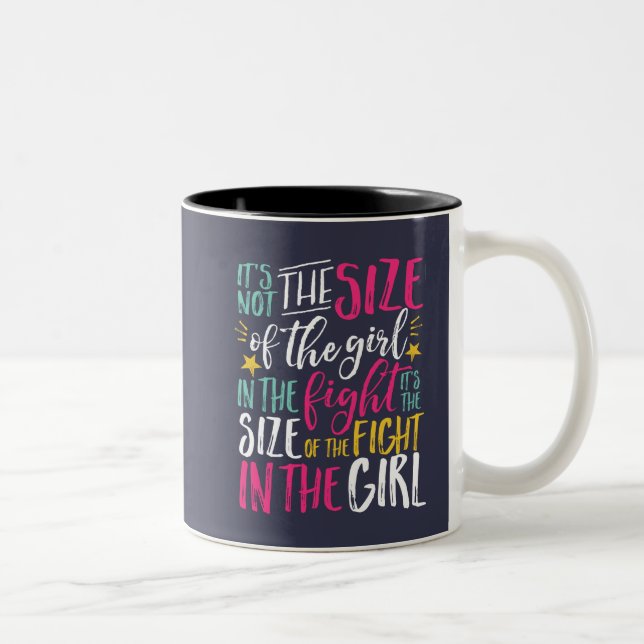 Tasse 2 Couleurs Citation Motivation Inspirationnelle Femme forte (Droit)