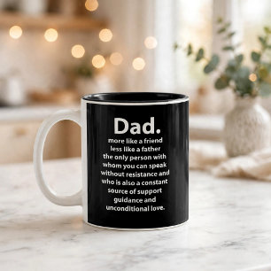 Tasse 2 Couleurs Citation Papa Noir et Blanc Daddy
