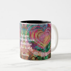 Tasse 2 Couleurs Citation personnalisée à l'aquarelle abstraite