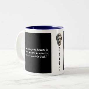 Tasse 2 Couleurs Citation personnalisée Epictetus Philosophie stoïq