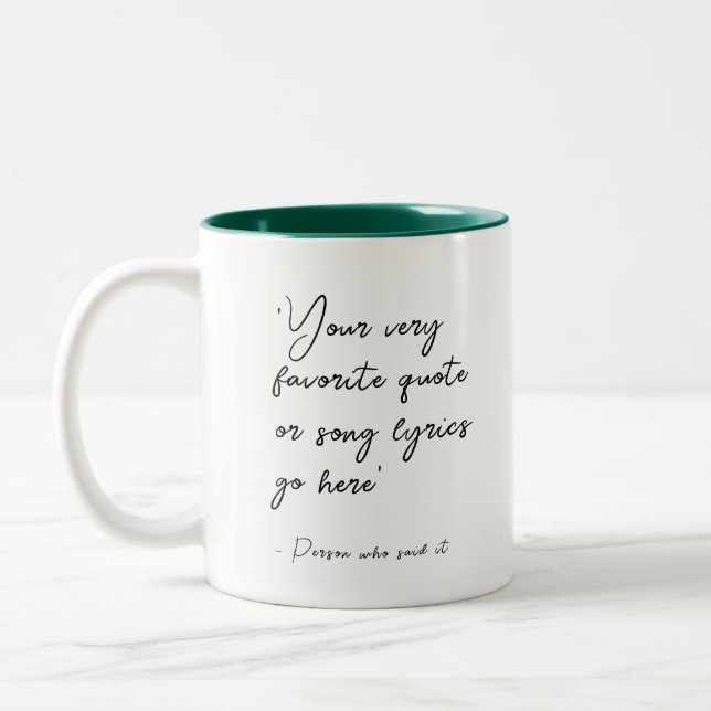 Tasse 2 Couleurs Citation personnalisée ou paroles de chanson - Pol (Gauche)