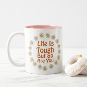 Tasse 2 Couleurs Citation positive de Hippie rétro
