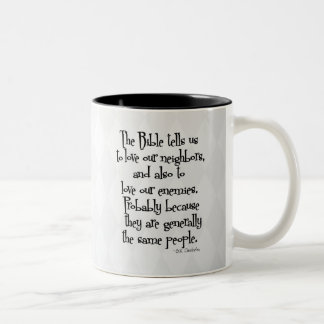 Tasse 2 Couleurs Citation religieuse chrétienne drôle GK Chesterton