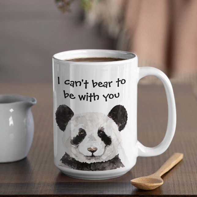 Tasse 2 Couleurs Citation Romantique Moderne Avec Panda Noir Et Bla (Créateur téléchargé)