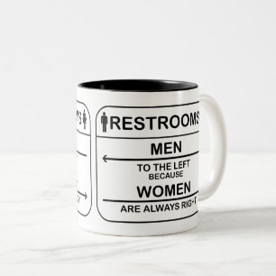 Tasse 2 Couleurs Citations amusantes de toilettes - Hommes et Femme