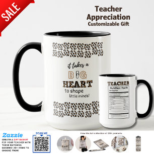 Tasse 2 Couleurs Citations d'enseignant personnalisé Cadeau Données