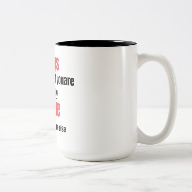 Tasse 2 Couleurs citations drôles  (Droit)