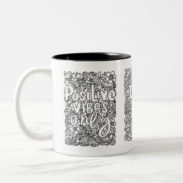 Tasse 2 Couleurs Citations Inspirationnelles Affirmations Positives (Gauche)