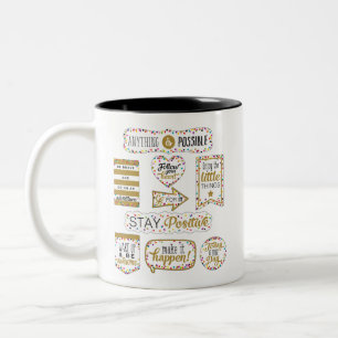 Tasse 2 Couleurs Citations Inspirationnelles colorées