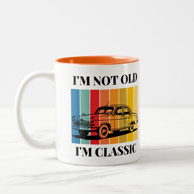 Tasse 2 Couleurs Citer Im Pas Vieux Im Classic Pour Voiture (Gauche)
