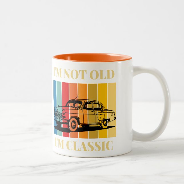 Tasse 2 Couleurs Citer Im Pas Vieux Im Classic Pour Voiture (Droit)