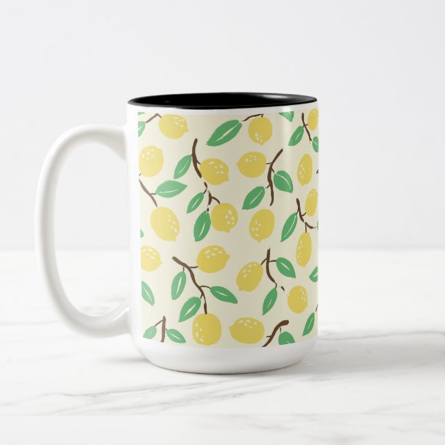Tasse 2 Couleurs Citron jaune vert (Gauche)