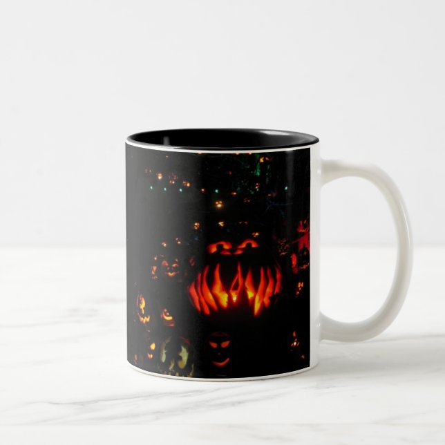Tasse 2 Couleurs citrouille de Halloween (Droit)