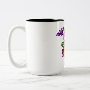 Tasse 2 Couleurs Citrouille de joie kawaii Halloween